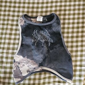 Darc Sport Black and White Tie-Dye Crop Top